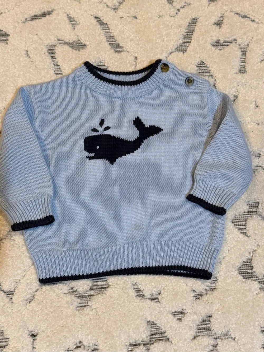 Gymboree lot of 2 baby boy sweaters blue whale brown crane tractor  3-6mos EUC